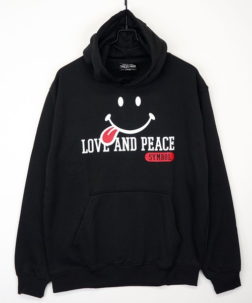 GGD SELECT（ジージーディー　セレクト）の「SMILEY　FACE　スウェットパーカー 裏起毛（スウェット・メンズ・ネイビー/グレー/グリーン/ブラック・M/L/LL）」の2枚目の写真