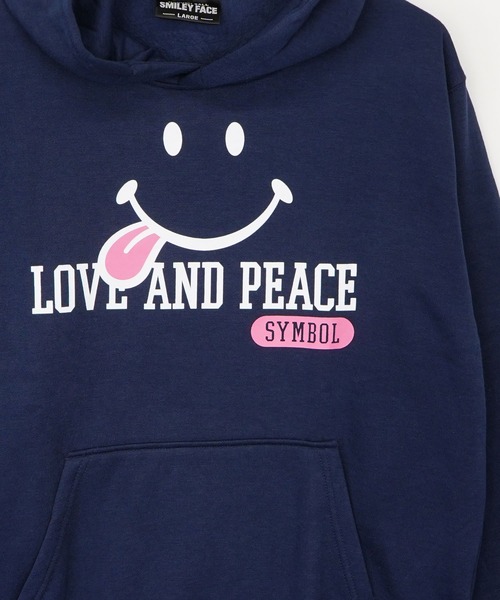 GGD SELECT（ジージーディー　セレクト）の「SMILEY　FACE　スウェットパーカー 裏起毛（スウェット・メンズ・ネイビー/グレー/グリーン/ブラック・M/L/LL）」の21枚目の写真