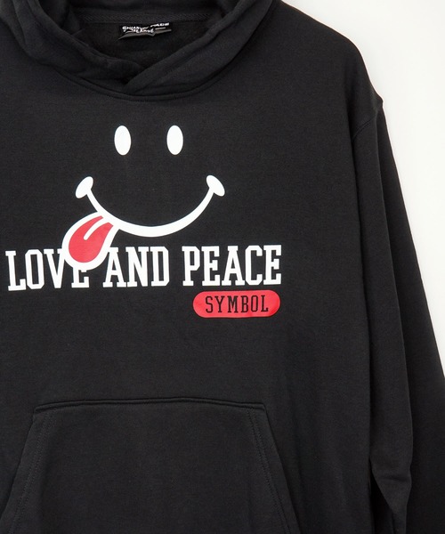 GGD SELECT（ジージーディー　セレクト）の「SMILEY　FACE　スウェットパーカー 裏起毛（スウェット・メンズ・ネイビー/グレー/グリーン/ブラック・M/L/LL）」の8枚目の写真