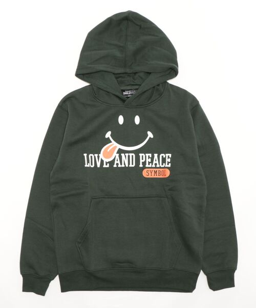 GGD SELECT（ジージーディー　セレクト）の「SMILEY　FACE　スウェットパーカー 裏起毛（スウェット・メンズ・ネイビー/グレー/グリーン/ブラック・M/L/LL）」の15枚目の写真