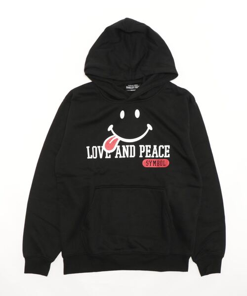 GGD SELECT（ジージーディー　セレクト）の「SMILEY　FACE　スウェットパーカー 裏起毛（スウェット・メンズ・ネイビー/グレー/グリーン/ブラック・M/L/LL）」の5枚目の写真