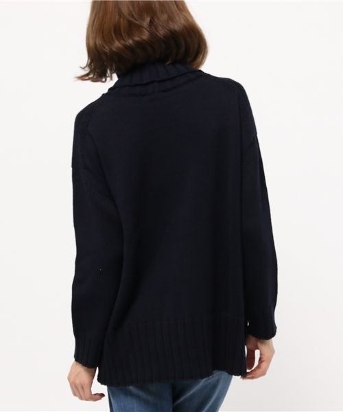 OUTLET（アウトレット）の「【Chez toi】ハイネックチュニックプルオーバー（ニット/セーター・レディース・ベビーピンク/ライトグリーン/ネイビー・FREE）」の6枚目の写真