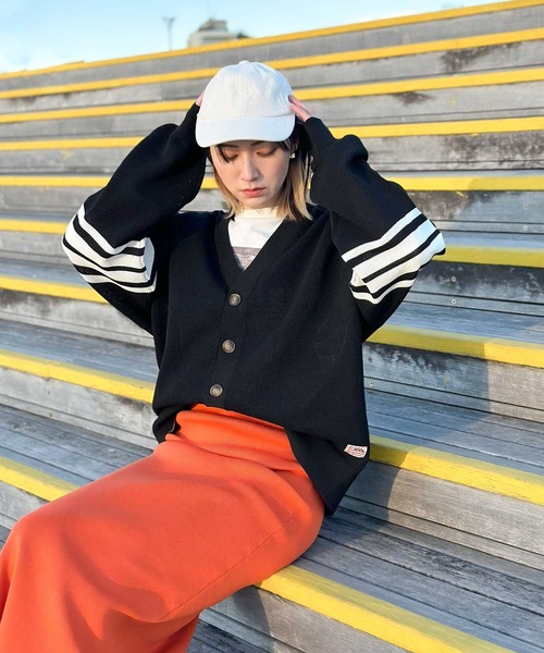 Java（ジャバ）の「《JaVaジャバ コラボ》大人クラシック。超軽量 袖ラインVネックカーデガン（カーディガン/ボレロ・メンズ・オレンジ/グリーン/ブラウン/ブラック・LARGE/MEDIUM/SMALL/X-LARGE）」の7枚目の写真