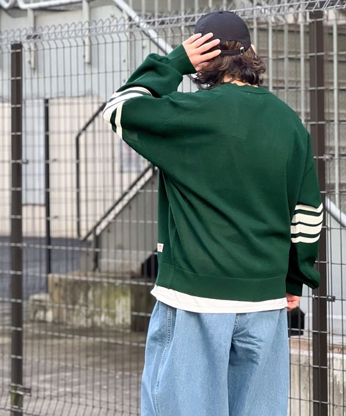 Java（ジャバ）の「《JaVaジャバ コラボ》大人クラシック。超軽量 袖ラインVネックカーデガン（カーディガン/ボレロ・メンズ・オレンジ/グリーン/ブラウン/ブラック・LARGE/MEDIUM/SMALL/X-LARGE）」の15枚目の写真