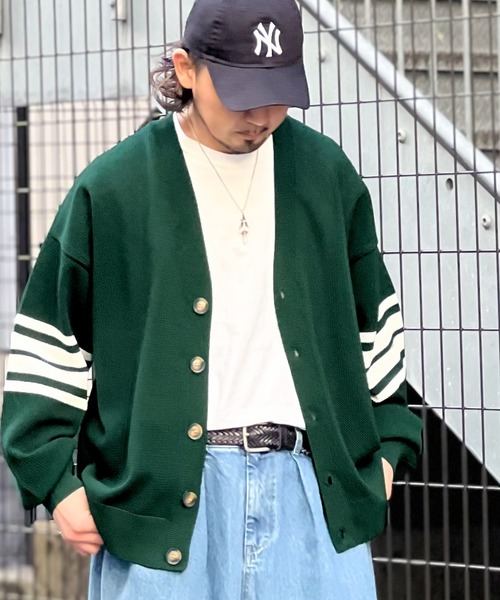 Java（ジャバ）の「《JaVaジャバ コラボ》大人クラシック。超軽量 袖ラインVネックカーデガン（カーディガン/ボレロ・メンズ・オレンジ/グリーン/ブラウン/ブラック・LARGE/MEDIUM/SMALL/X-LARGE）」の19枚目の写真