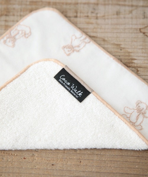 COCO WALK（ココウォーク）の「COCO WALK: 大人のミニハンカチ(テディベア刺?)（ハンカチ/ハンドタオル・レディース・オフホワイト/グレー/ベージュ・FREE）」の5枚目の写真