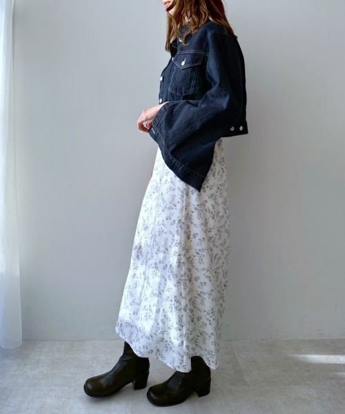 OLIVE des OLIVE（オリーブデオリーブ）の「袖スリットGジャン（デニムジャケット・レディース・ブルー/ネイビー・FREE）」の14枚目の写真