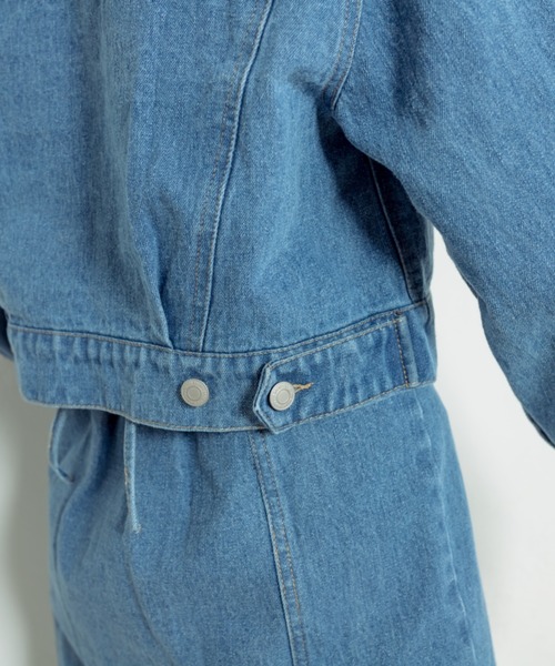 OLIVE des OLIVE（オリーブデオリーブ）の「袖スリットGジャン（デニムジャケット・レディース・ブルー/ネイビー・FREE）」の5枚目の写真