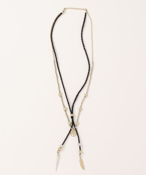 チャイハネ(チャイハネ)の「【チャイハネ】スタッシュアネックレス(ネックレス・レディース・ブルーグリーン/ブラック・FREE)」の3枚目の写真