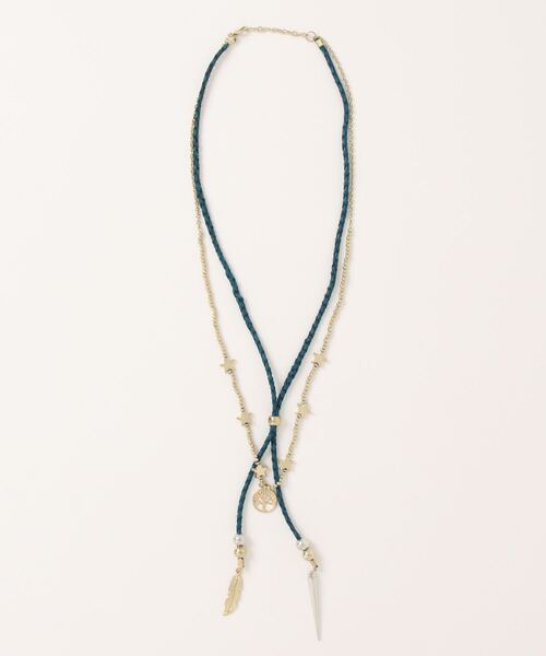 チャイハネ(チャイハネ)の「【チャイハネ】スタッシュアネックレス(ネックレス・レディース・ブルーグリーン/ブラック・FREE)」の5枚目の写真