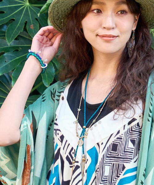 チャイハネ(チャイハネ)の「【チャイハネ】スタッシュアネックレス(ネックレス・レディース・ブルーグリーン/ブラック・FREE)」の7枚目の写真