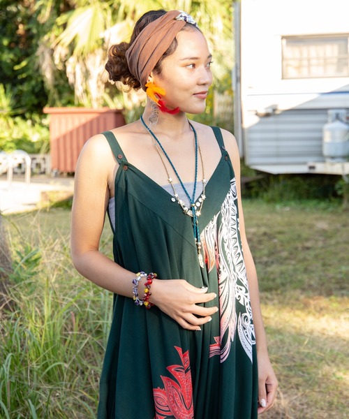 チャイハネ(チャイハネ)の「【チャイハネ】スタッシュアネックレス(ネックレス・レディース・ブルーグリーン/ブラック・FREE)」の6枚目の写真