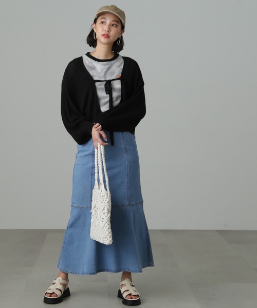 FREE'S MART（フリーズマート）の「◆【3サイズ展開XS-M】パネル切替マーメイドデニムスカート【低身長サイズ有】（スカート・レディース・ホワイト系その他/ライトインディゴブルー/ネイビー・X-SMALL/SMALL/MEDIUM）」の16枚目の写真