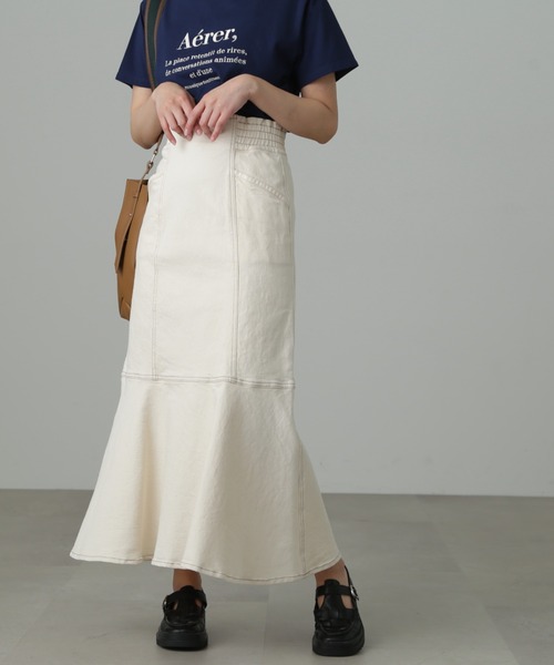 FREE'S MART（フリーズマート）の「◆【3サイズ展開XS-M】パネル切替マーメイドデニムスカート【低身長サイズ有】（スカート・レディース・ホワイト系その他/ライトインディゴブルー/ネイビー・X-SMALL/SMALL/MEDIUM）」の18枚目の写真