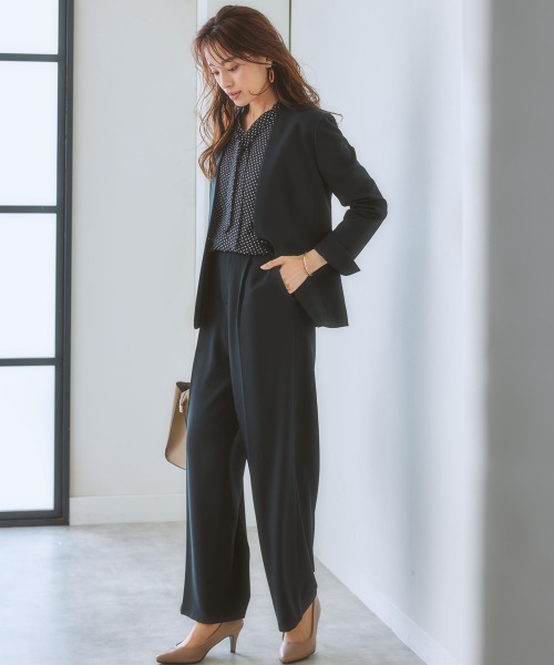 セットアップ対応・洗える】セミワイドパンツ（上下別売・360