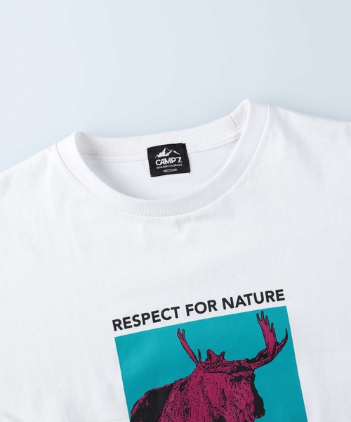 CAMP7(キャンプセブン)の「【CAMP7】エゾシカロンT(Tシャツ/カットソー・メンズ・ブラック/ホワイト・S/M/L/XL)」の6枚目の写真
