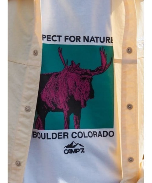 CAMP7(キャンプセブン)の「【CAMP7】エゾシカロンT(Tシャツ/カットソー・メンズ・ブラック/ホワイト・S/M/L/XL)」の17枚目の写真