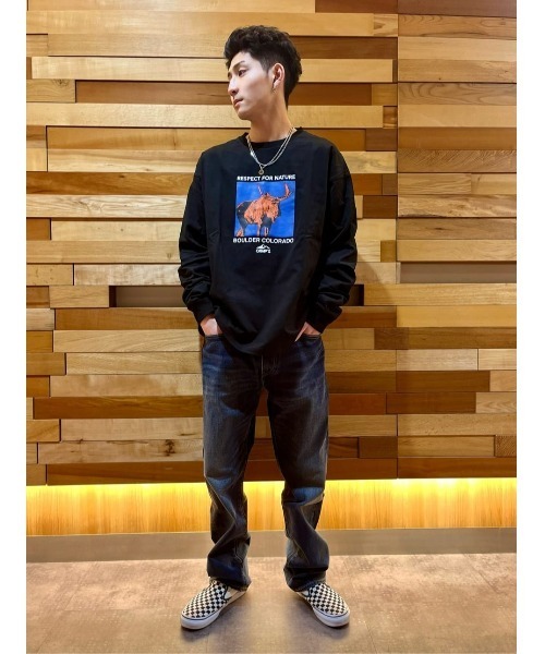 CAMP7(キャンプセブン)の「【CAMP7】エゾシカロンT(Tシャツ/カットソー・メンズ・ブラック/ホワイト・S/M/L/XL)」の22枚目の写真