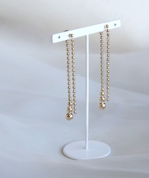 グラデーションボールチェーンピアス