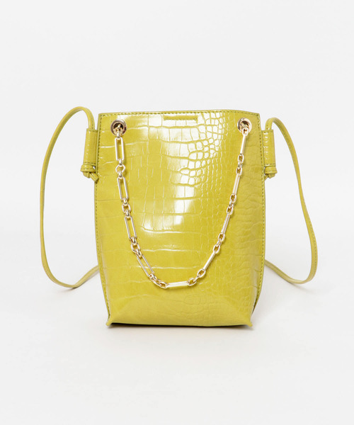 RODE SKO（ロデスコ）の「チェーン付型押しショルダーバッグ（ショルダーバッグ・レディース・カーキ/マスタード/アイボリー・ONE）」の9枚目の写真