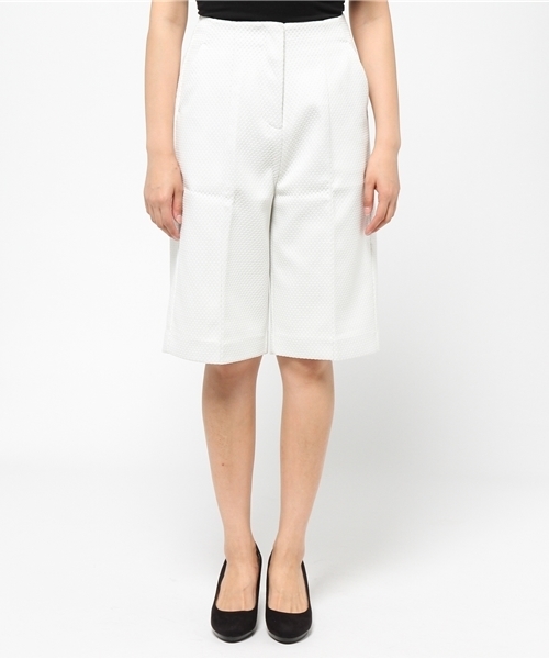 SENSE OF PLACE by URBAN RESEARCH（センスオブプレイスバイアーバンリサーチ）の「ポコボンディングハーフパンツ（その他パンツ・レディース・ホワイト/ブルー系その他/ライトブルー・38/36）」の9枚目の写真