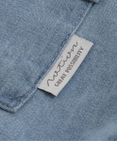 apres les cours（アプレレクール）の「裾ラウンドスタンドカラーシャツ（シャツ/ブラウス・キッズ・チェック/インディゴブルー・100/120/90/130/110/80）」の11枚目の写真