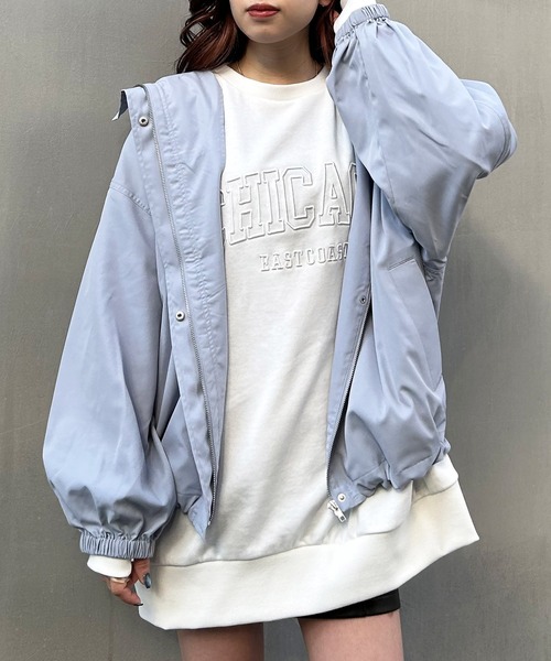 INGNI（イング）の「ミディ丈BIGマウンテンパーカー（マウンテンパーカー・レディース・アイボリー/ブラック/サックスブルー・M）」の17枚目の写真