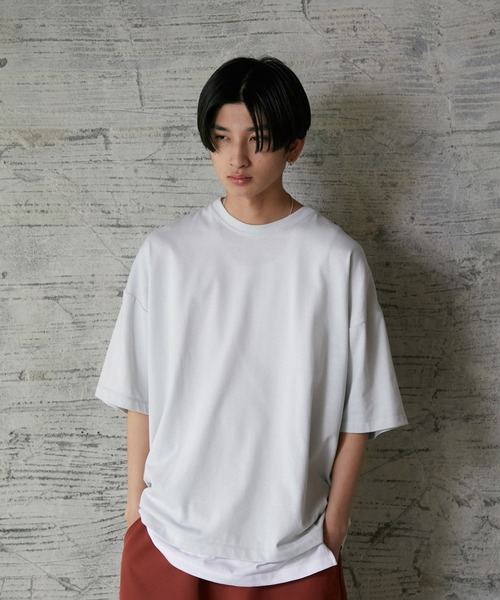 iisy(イージー)の「ルーズシルエットレイヤードTシャツ(Tシャツ/カットソー・メンズ・ブラック/ブルー系その他4/ライトグレー/グリーン・S/M/L)」の8枚目の写真