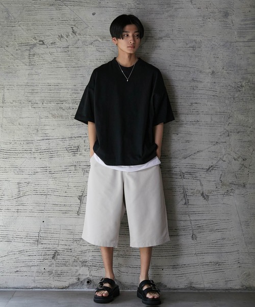 iisy(イージー)の「ルーズシルエットレイヤードTシャツ(Tシャツ/カットソー・メンズ・ブラック/ブルー系その他4/ライトグレー/グリーン・S/M/L)」の14枚目の写真