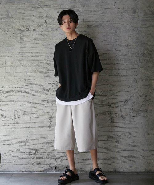 iisy(イージー)の「ルーズシルエットレイヤードTシャツ(Tシャツ/カットソー・メンズ・ブラック/ブルー系その他4/ライトグレー/グリーン・S/M/L)」の15枚目の写真