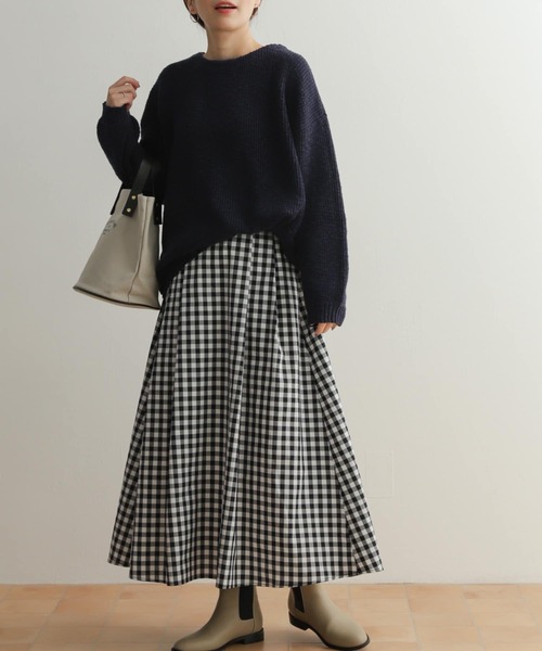 URBAN RESEARCH DOORS(アーバンリサーチドアーズ)の「ウエストタックフレアスカート(スカート・レディース・ブラック/イエロー/チェック・MEDIUM)」の17枚目の写真