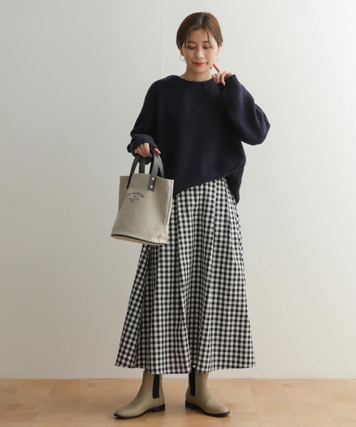 URBAN RESEARCH DOORS(アーバンリサーチドアーズ)の「ウエストタックフレアスカート(スカート・レディース・ブラック/イエロー/チェック・MEDIUM)」の13枚目の写真