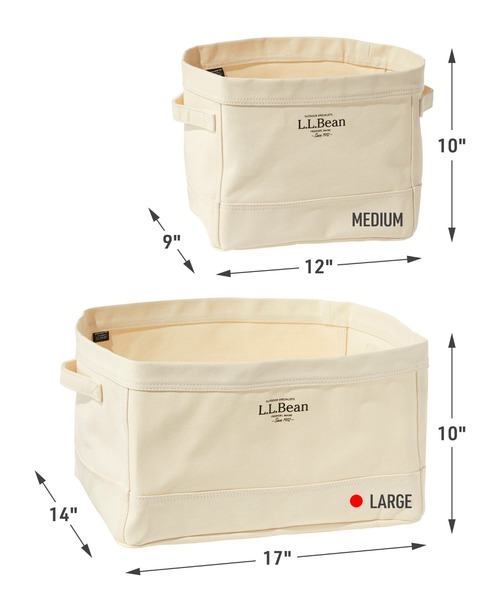 キャンバス・ストレージ・トート、レクタングラー ラージ（収納グッズ）｜L.L.Bean（エルエルビーン）
