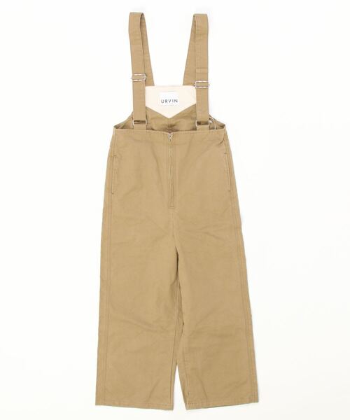 URVIN(アービン)の「URVIN/アービン ZIP OVERALL ジップオーバーオール(サロペット/オーバーオール・レディース・カーキ/ベージュ・0/1)」の2枚目の写真