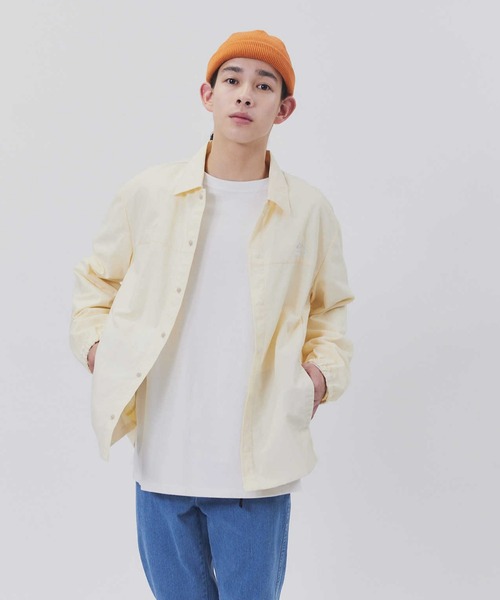 CAMP7（キャンプセブン）の「【CAMP7】コーチシャツ（シャツ/ブラウス・メンズ・オフホワイト/サックスブルー/ブラック・L/XL/M）」の2枚目の写真