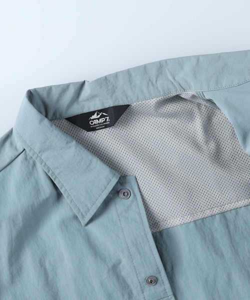 CAMP7（キャンプセブン）の「【CAMP7】コーチシャツ（シャツ/ブラウス・メンズ・オフホワイト/サックスブルー/ブラック・L/XL/M）」の11枚目の写真