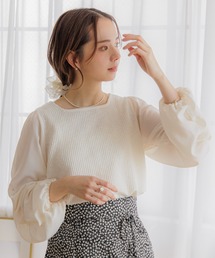 flower | ギャザースリーブブラウス(シャツ/ブラウス)