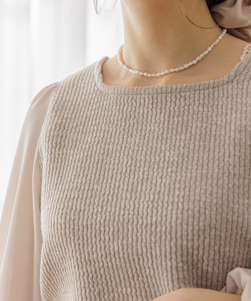 flower(フラワー)の「ギャザースリーブブラウス(シャツ/ブラウス・レディース・アイボリー/ベージュ・FREE)」の15枚目の写真