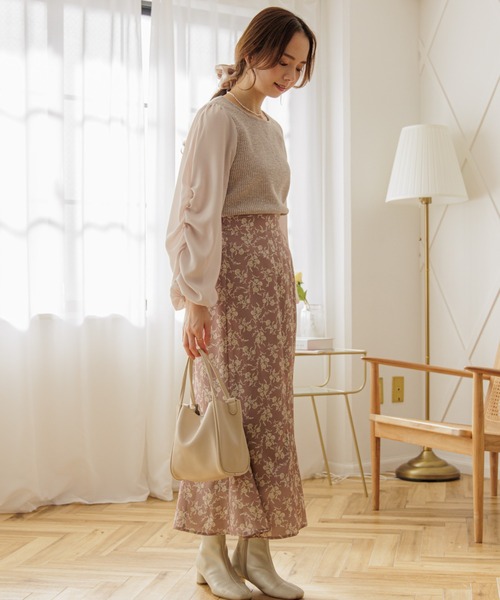 flower(フラワー)の「ギャザースリーブブラウス(シャツ/ブラウス・レディース・アイボリー/ベージュ・FREE)」の19枚目の写真