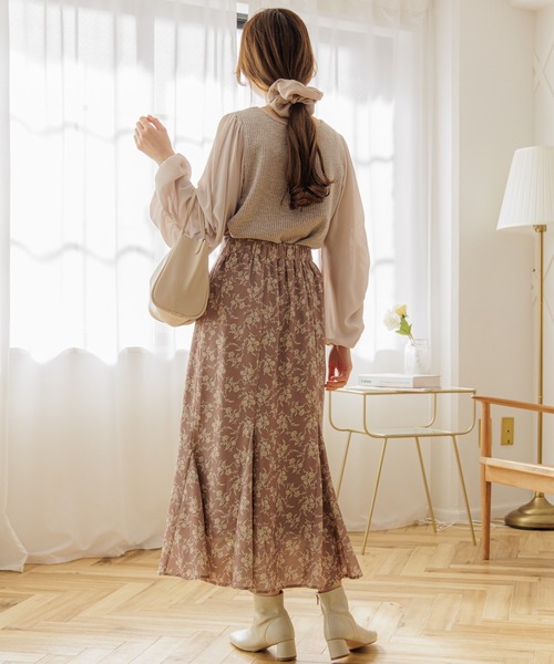 flower(フラワー)の「ギャザースリーブブラウス(シャツ/ブラウス・レディース・アイボリー/ベージュ・FREE)」の5枚目の写真