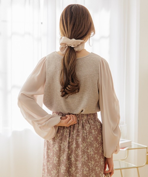 flower(フラワー)の「ギャザースリーブブラウス(シャツ/ブラウス・レディース・アイボリー/ベージュ・FREE)」の18枚目の写真