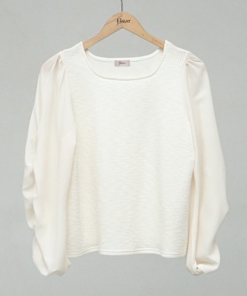 flower(フラワー)の「ギャザースリーブブラウス(シャツ/ブラウス・レディース・アイボリー/ベージュ・FREE)」の16枚目の写真