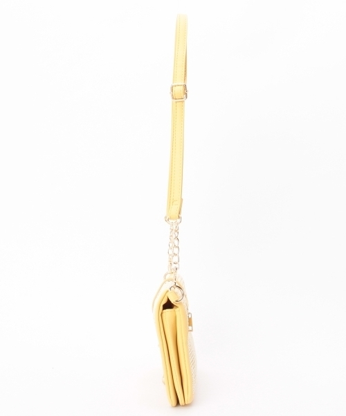 grove（グローブ）の「2WAYペーパー素材ベルトフラップショルダーバッグ（ショルダーバッグ・レディース・ホワイト/イエロー/ピンク/ブルー/ブラック/ブルー系1・00）」の7枚目の写真