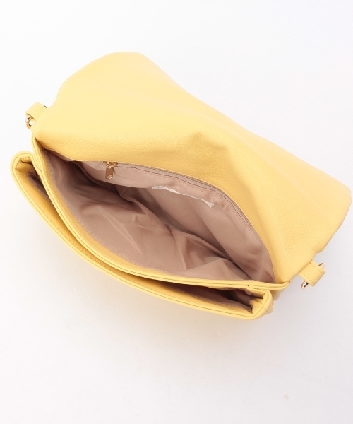 grove（グローブ）の「2WAYペーパー素材ベルトフラップショルダーバッグ（ショルダーバッグ・レディース・ホワイト/イエロー/ピンク/ブルー/ブラック/ブルー系1・00）」の9枚目の写真