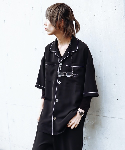 rovtski(ロフトスキー)の「SHARE ROOMS OPEN COLLAR SHIRT/シェアルームス オープンカラーシャツ(シャツ/ブラウス・メンズ・ホワイト系その他/ブルー系その他/ブラック・FREE)」の4枚目の写真