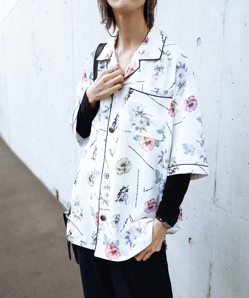 rovtski(ロフトスキー)の「SHARE ROOMS OPEN COLLAR SHIRT/シェアルームス オープンカラーシャツ(シャツ/ブラウス・メンズ・ホワイト系その他/ブルー系その他/ブラック・FREE)」の6枚目の写真