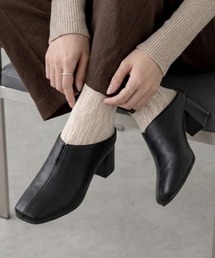 LibertyDoll/5.5cmチャンキーヒール スクエアミュール(1163)