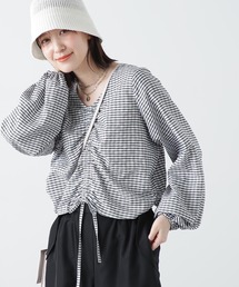 N.（N. Natural Beauty Basic） | ◆ドロストギャザーブラウス(シャツ/ブラウス)