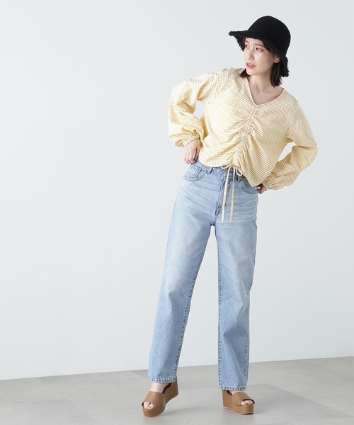 N.（N. Natural Beauty Basic）（エヌエヌナチュラルビューティーベーシック）の「◆ドロストギャザーブラウス（シャツ/ブラウス・レディース・レッド/イエロー系その他/ブラック系その他・MEDIUM）」の20枚目の写真