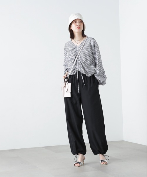 N.（N. Natural Beauty Basic）（エヌエヌナチュラルビューティーベーシック）の「◆ドロストギャザーブラウス（シャツ/ブラウス・レディース・レッド/イエロー系その他/ブラック系その他・MEDIUM）」の15枚目の写真